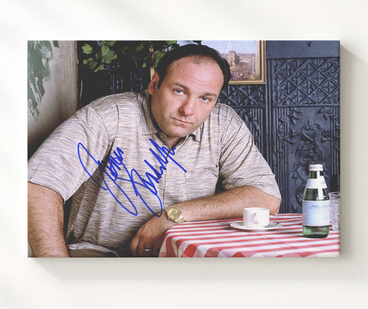 The Sopranos - James Gandolfini (Tony Soprano) Restaurant Table Scene - Canvas television wall art