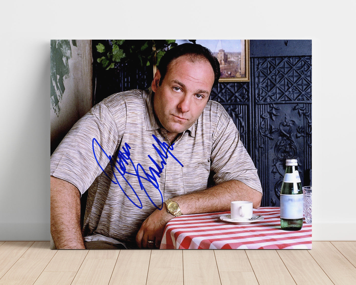 The Sopranos - James Gandolfini (Tony Soprano) Restaurant Table Scene - Vintage Television Wall Art - 16x20 Unframed Print wall art print - television decor