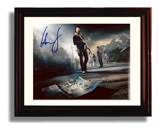 The Walking Dead - Andrew Lincoln (Rick Grimes) Road Stand - Vintage Television Wall Art - 8x10 Beveled Frame wall art print - television decor