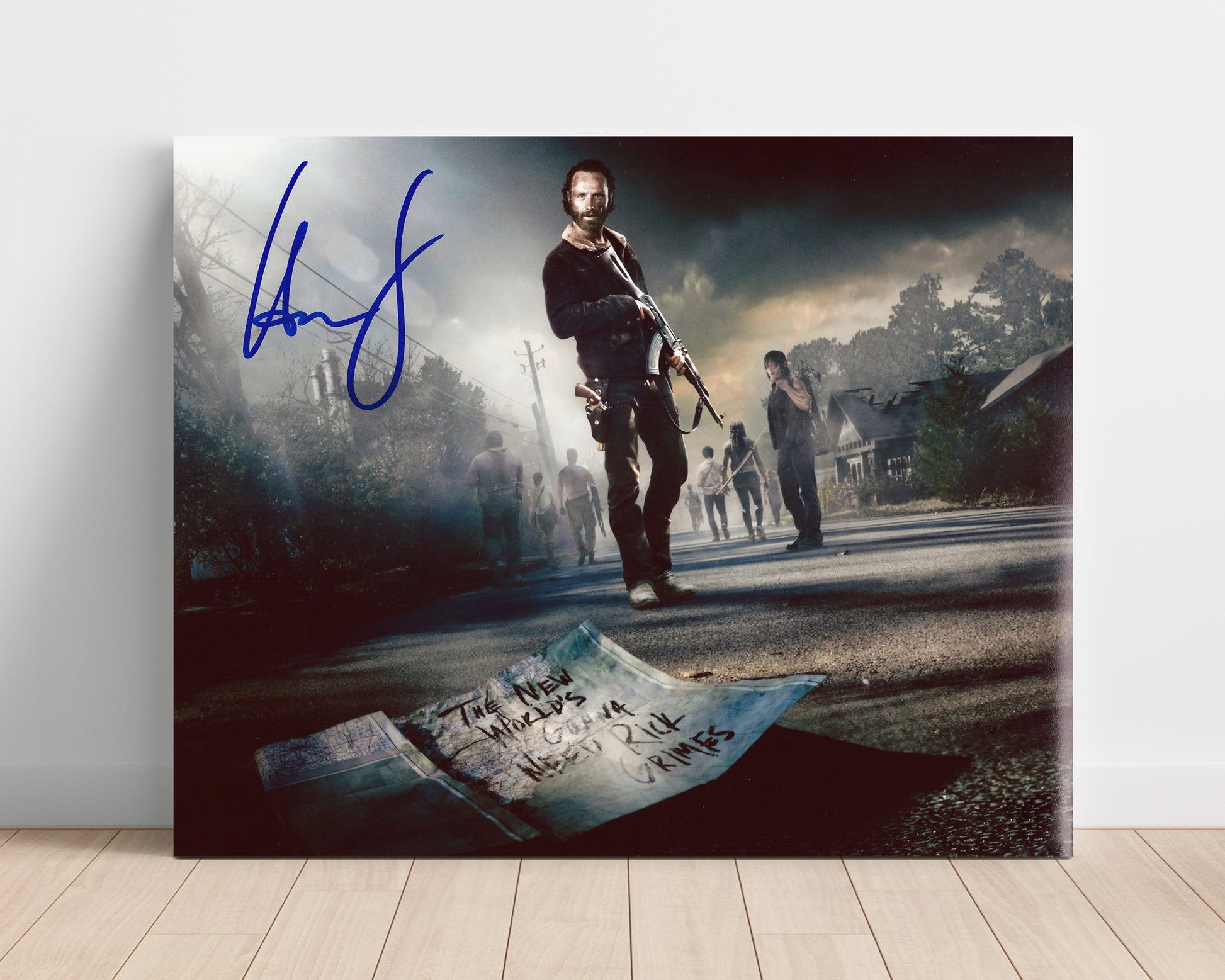The Walking Dead - Andrew Lincoln (Rick Grimes) Road Stand - Vintage Television Wall Art - 16x20 Unframed Print wall art print - television decor