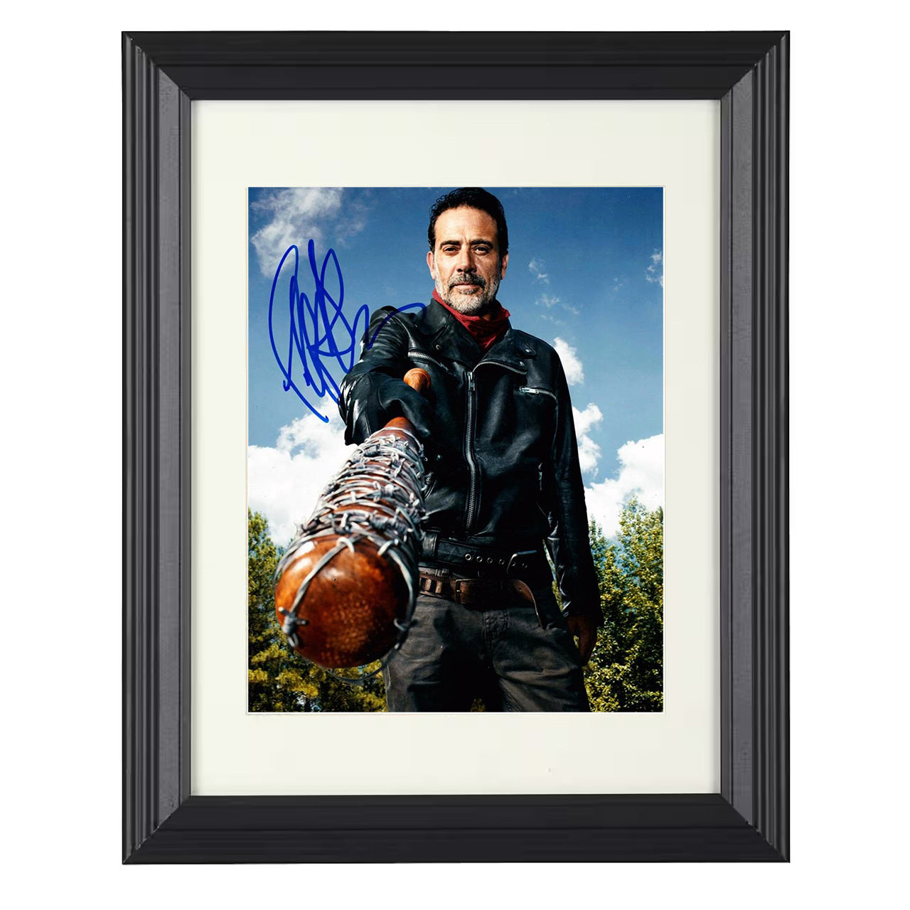 The Walking Dead – Negan Lucille Bat Close Perspective Shot – 8x10 black beveled framed television wall art