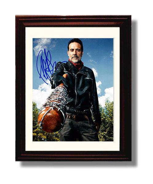 The Walking Dead - Jeffrey Dean Morgan (Negan) Lucille Bat Close Perspective Shot - Vintage Television Wall Art - 8x10 Beveled Frame wall art print - television decor