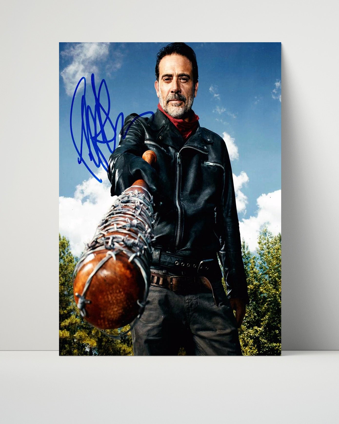 The Walking Dead - Jeffrey Dean Morgan (Negan) Lucille Bat Close Perspective Shot - Vintage Television Wall Art - 16x20 Unframed Print wall art print - television decor