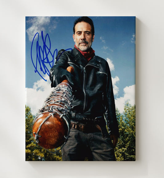 The Walking Dead - Jeffrey Dean Morgan (Negan) Lucille Bat Close Perspective Shot - Canvas television wall art