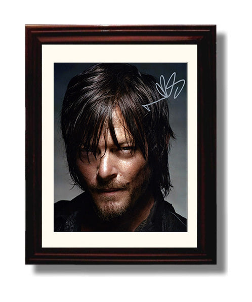 The Walking Dead - Norman Reedus (Daryl Dixon) Intense Close-Up - Vintage Television Wall Art - 8x10 Beveled Frame wall art print - television decor