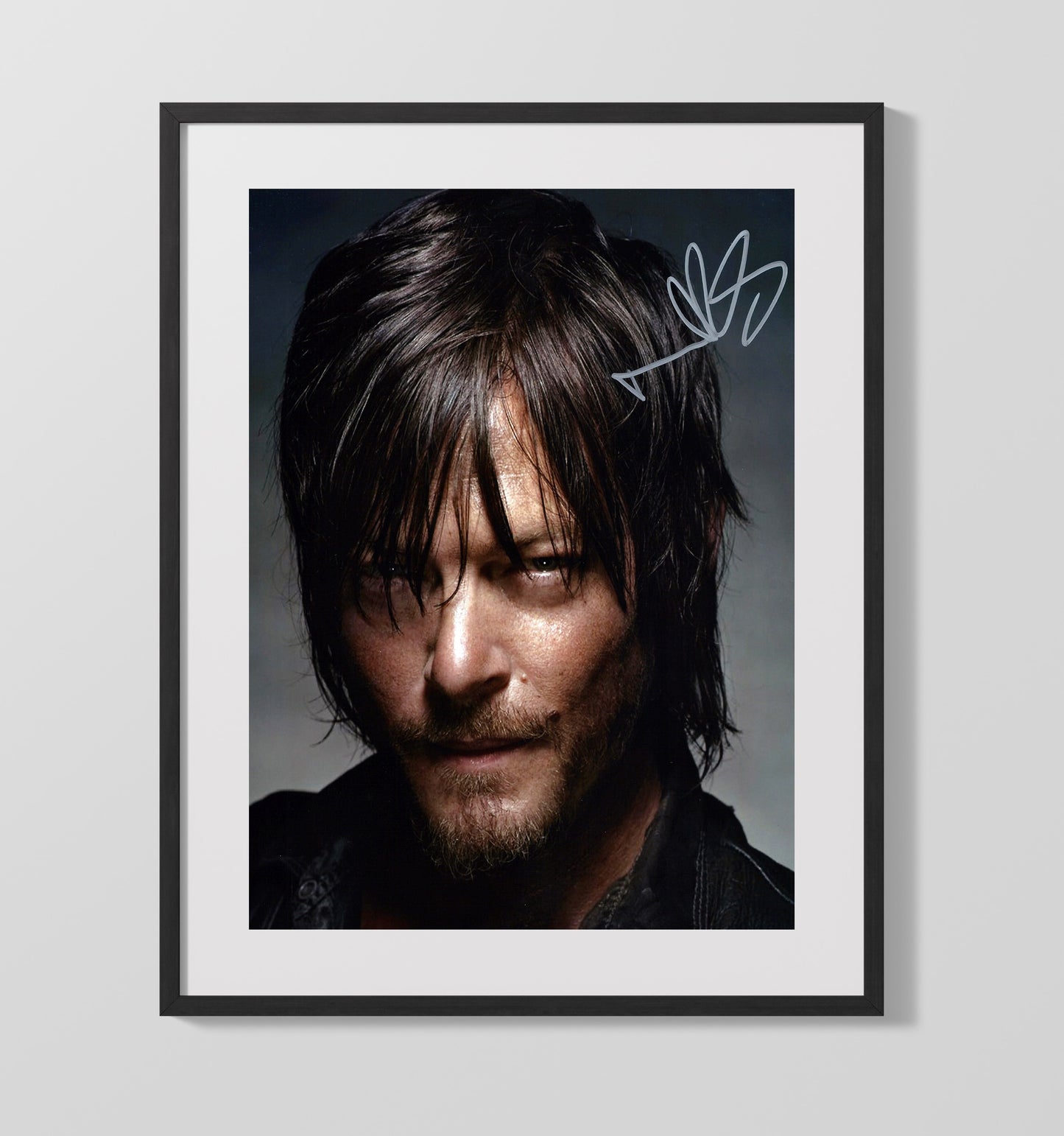 The Walking Dead - Norman Reedus (Daryl Dixon) Intense Close-Up - Vintage Television Wall Art - 16x20 Gallery Frame wall art print - television decor