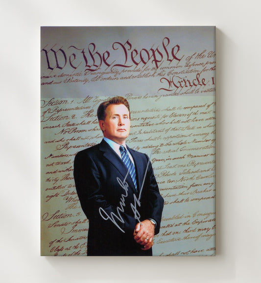 The West Wing - Martin Sheen - President Bartlet Constitution Backdrop - Canvas television wall art
