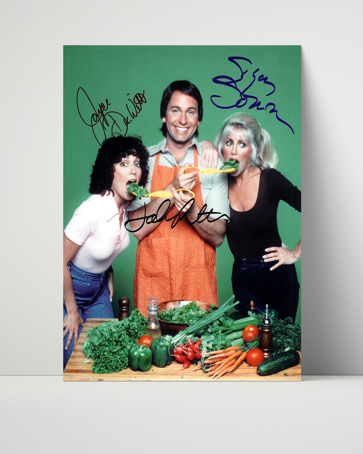 Threes Company - Cast Apartment 201 Roommates - Vintage Television Wall Art - 16x20 Unframed Print wall art print - television decor