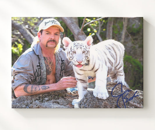 Tiger King - Joe Exotic White Tiger Cub - Canvas television wall art