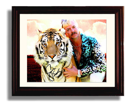 Tiger King - Joe Exotic (Joe Exotic) White Tiger - Vintage Television Wall Art - 8x10 Beveled Frame wall art print - television decor