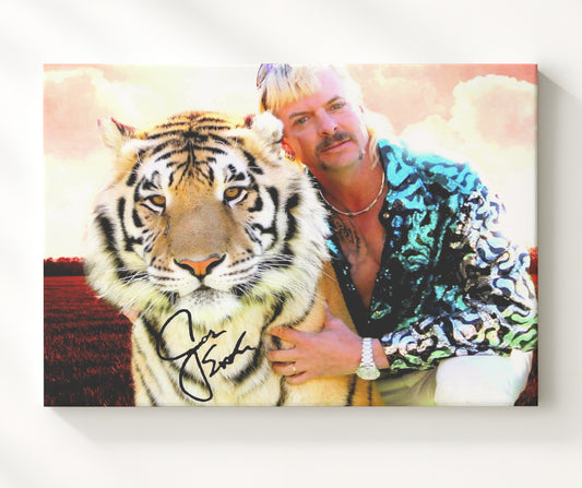 Tiger King - Joe Exotic White Tiger - Canvas television wall art