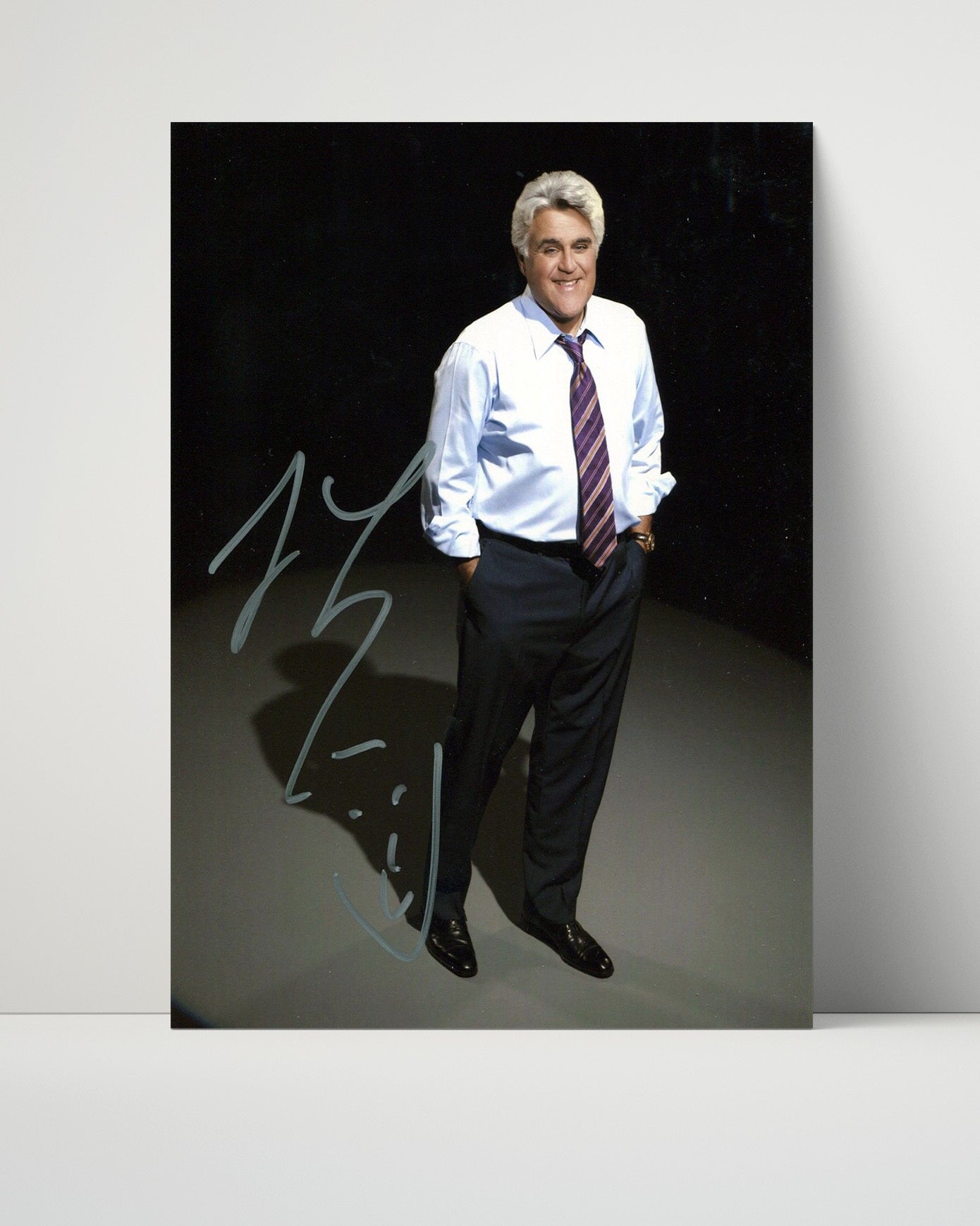 Tonight Show - Jay Leno Studio Host Standing Smiling - Vintage Television Wall Art - 16x20 Unframed Print wall art print - television decor