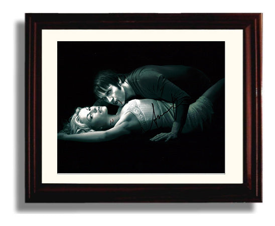 True Blood - Anna Paquin (Sookie Stackhouse) and Stephen Moyer (Bill Compton) Vampire Embrace Scene - Vintage Television Wall Art - 8x10 Beveled Frame wall art print - television decor