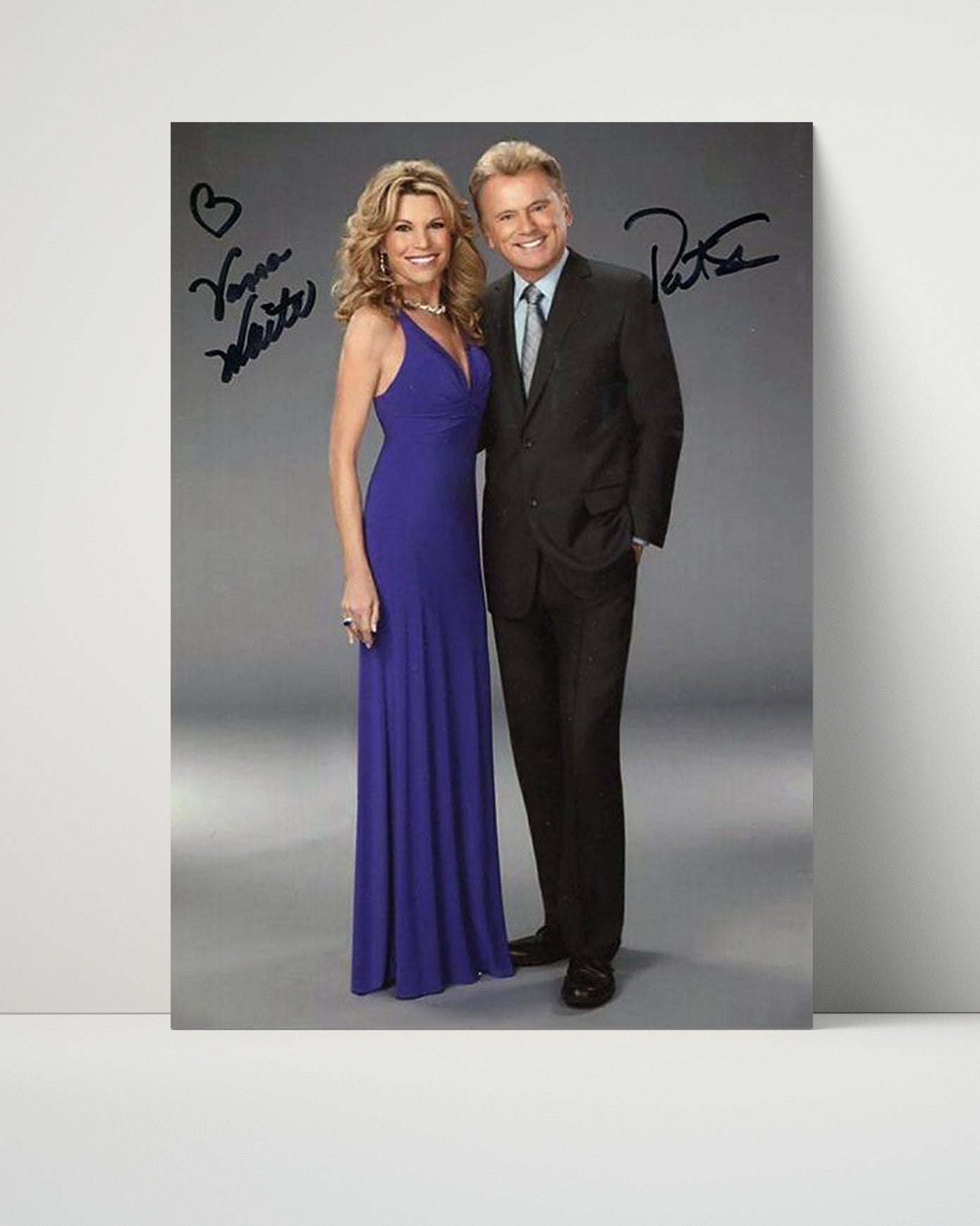 Wheel of Fortune - Pat Sajak and Vanna White Studio Standing Together - Vintage Television Wall Art - 16x20 Unframed Print wall art print - television decor