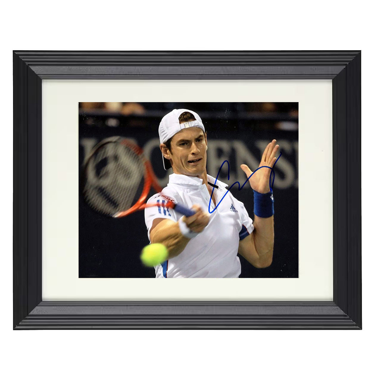 Andy Murray – Forehand Return 8x10 matted black framed tennis wall art