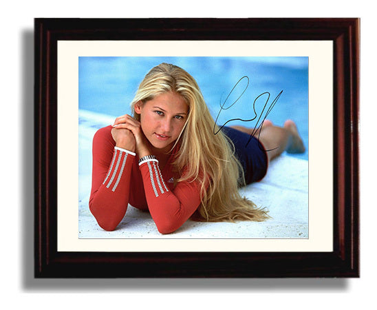 Anna Kournikova - Courtside Glamour Pose Tennis Wall Art 8x10 Beveled Frame wall art print – Tennis Wall Art decor