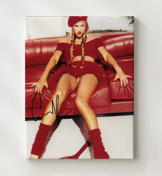 Anna Kournikova - Red Outfit Studio Pose Vintage Tennis Wall Art - 8x10 Beveled Frame