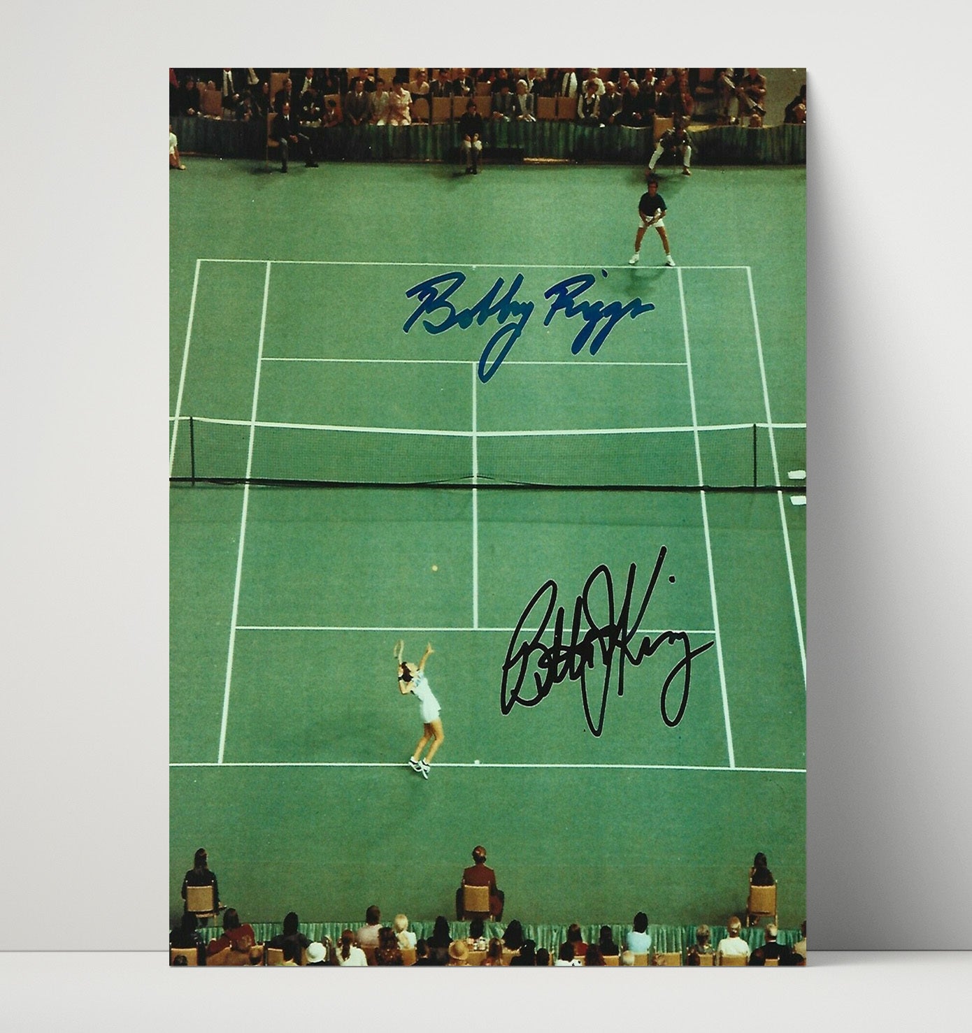 Billie Jean King vs Bobby Riggs - Battle of the Sexes Match Tennis Wall Art 16x20 Unframed Print wall art print – Tennis Wall Art decor