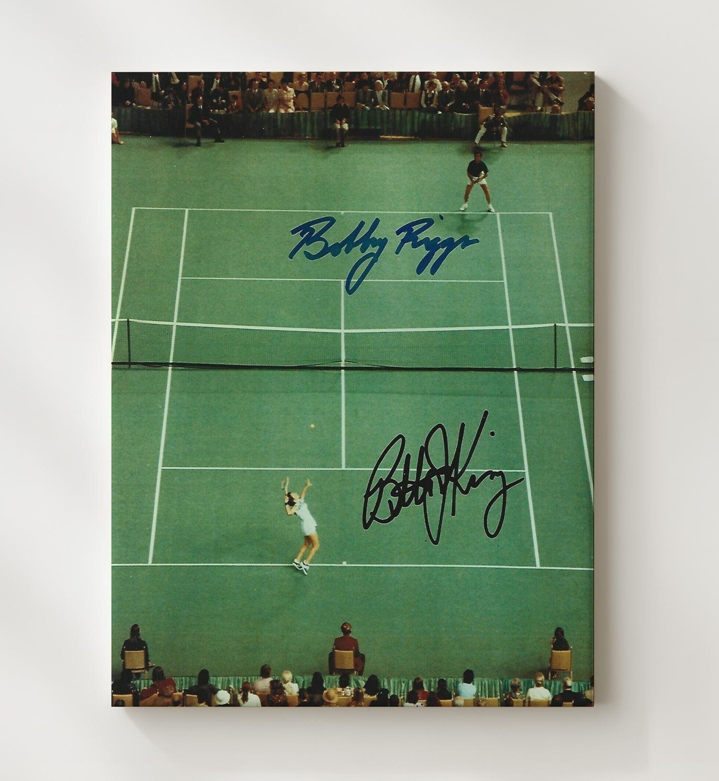 Billie Jean King vs Bobby Riggs - Battle of the Sexes Match Tennis Wall Art 20x24 Canvas wall art print – Tennis Wall Art decor