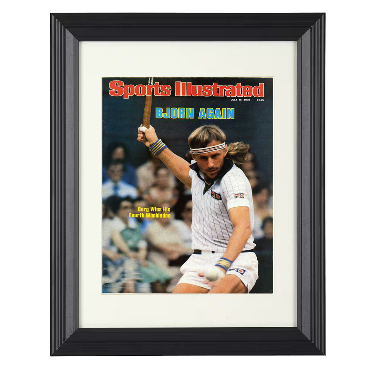 Björn Borg – Wimbledon Champion 1979 SI 8x10 matted black framed tennis wall art