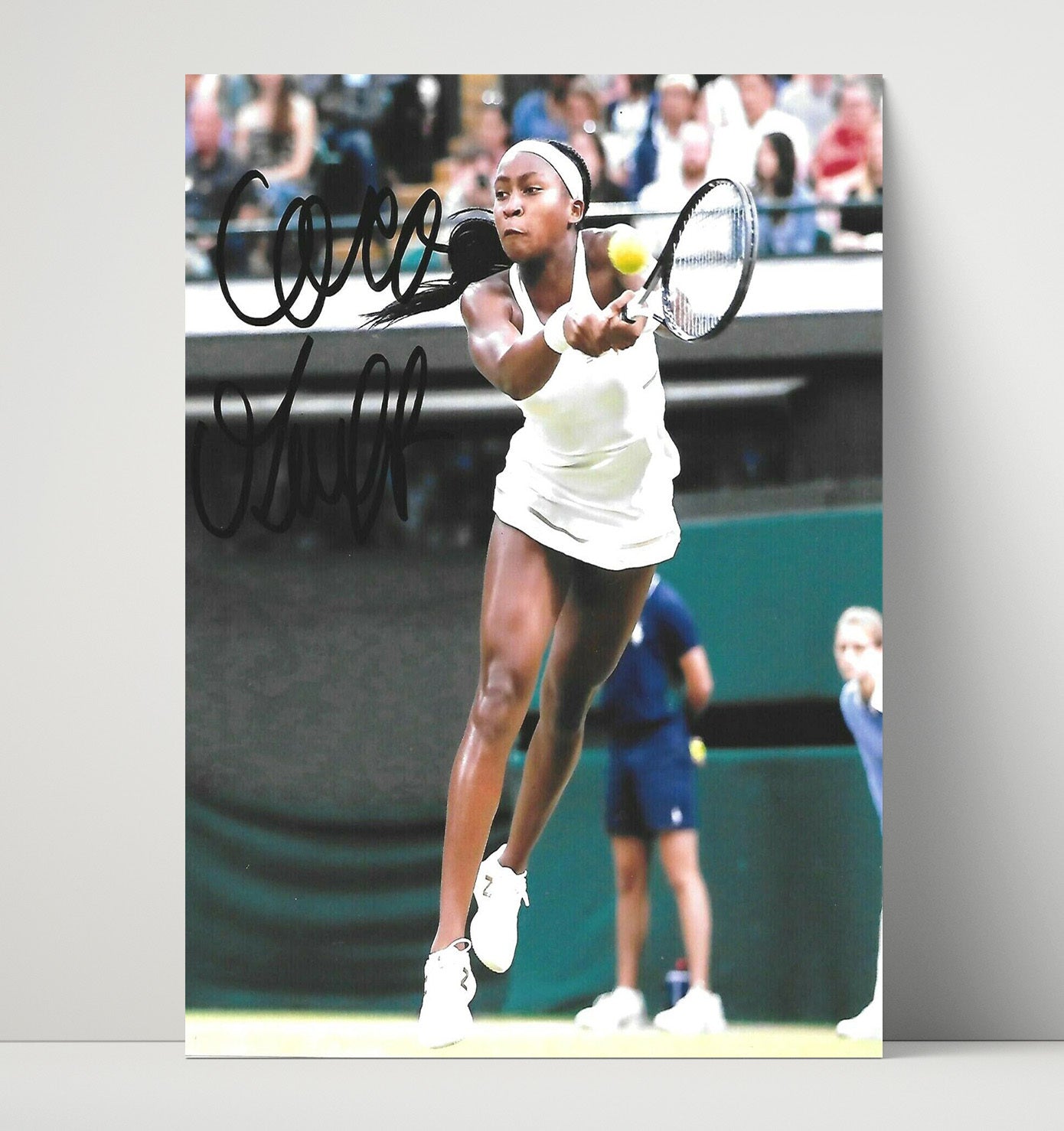 Coco Gauff - Wimbledon Forehand Action Vintage Tennis Wall Art - 16x20 Unframed Print
