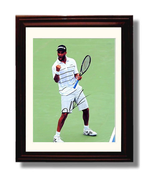 James Blake - Victory Fist Pump Tennis Wall Art 8x10 Beveled Frame wall art print – Tennis Wall Art decor