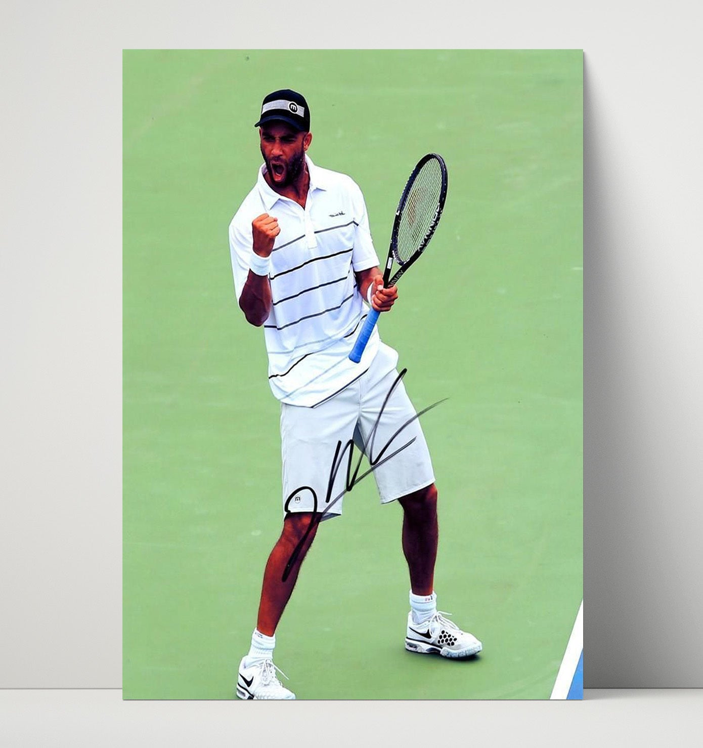 James Blake - Victory Fist Pump Vintage Tennis Wall Art - 16x20 Unframed Print