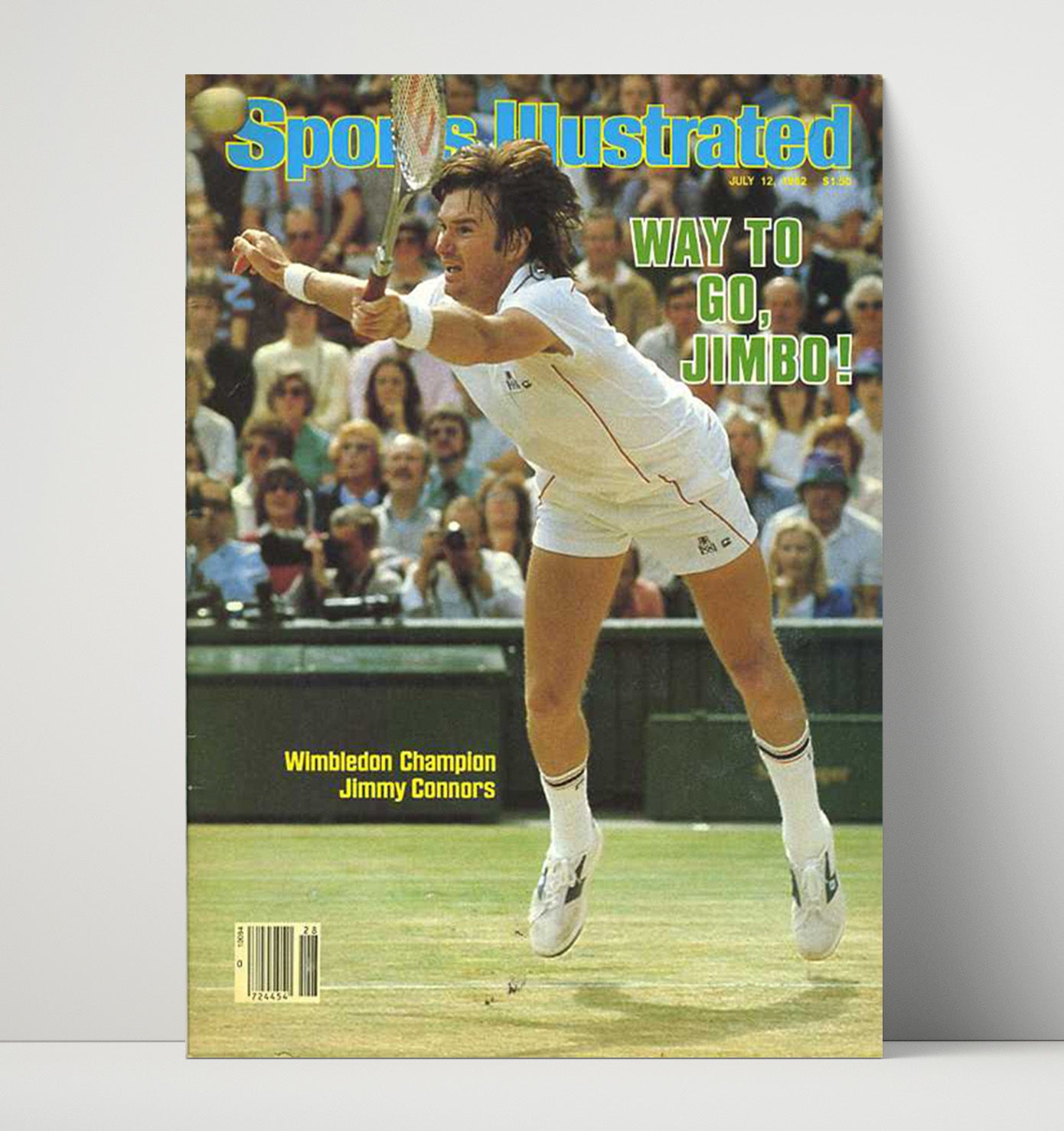 Jimmy Connors - 1982 SI Wimbledon Champion Vintage Tennis Wall Art - 16x20 Unframed Print