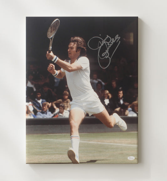 Jimmy Connors - Vintage Baseline Hustle Vintage Tennis Wall Art - 8x10 Beveled Frame