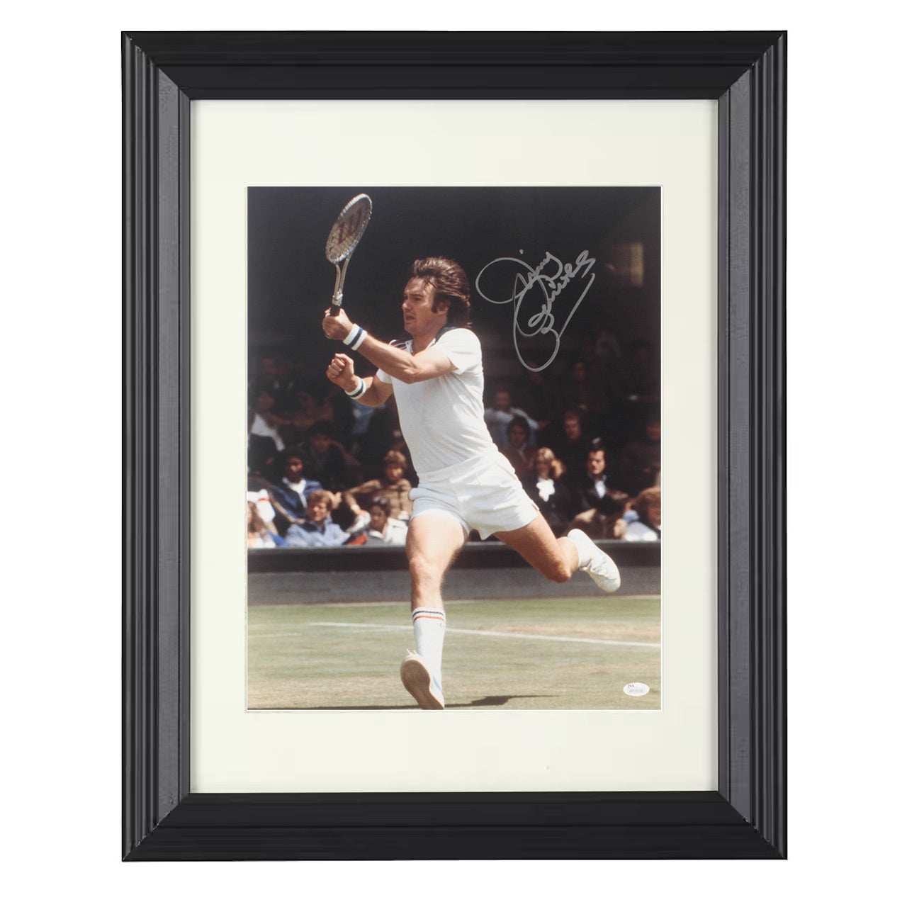 Jimmy Connors – Vintage Baseline Hustle 8x10 matted black framed tennis wall art