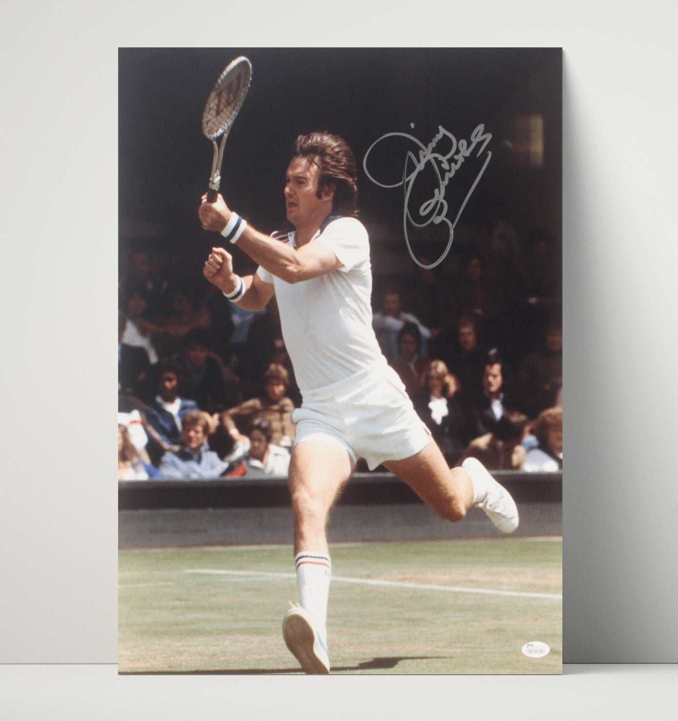 Jimmy Connors - Vintage Baseline Hustle Tennis Wall Art 16x20 Unframed Print wall art print – Tennis Wall Art decor