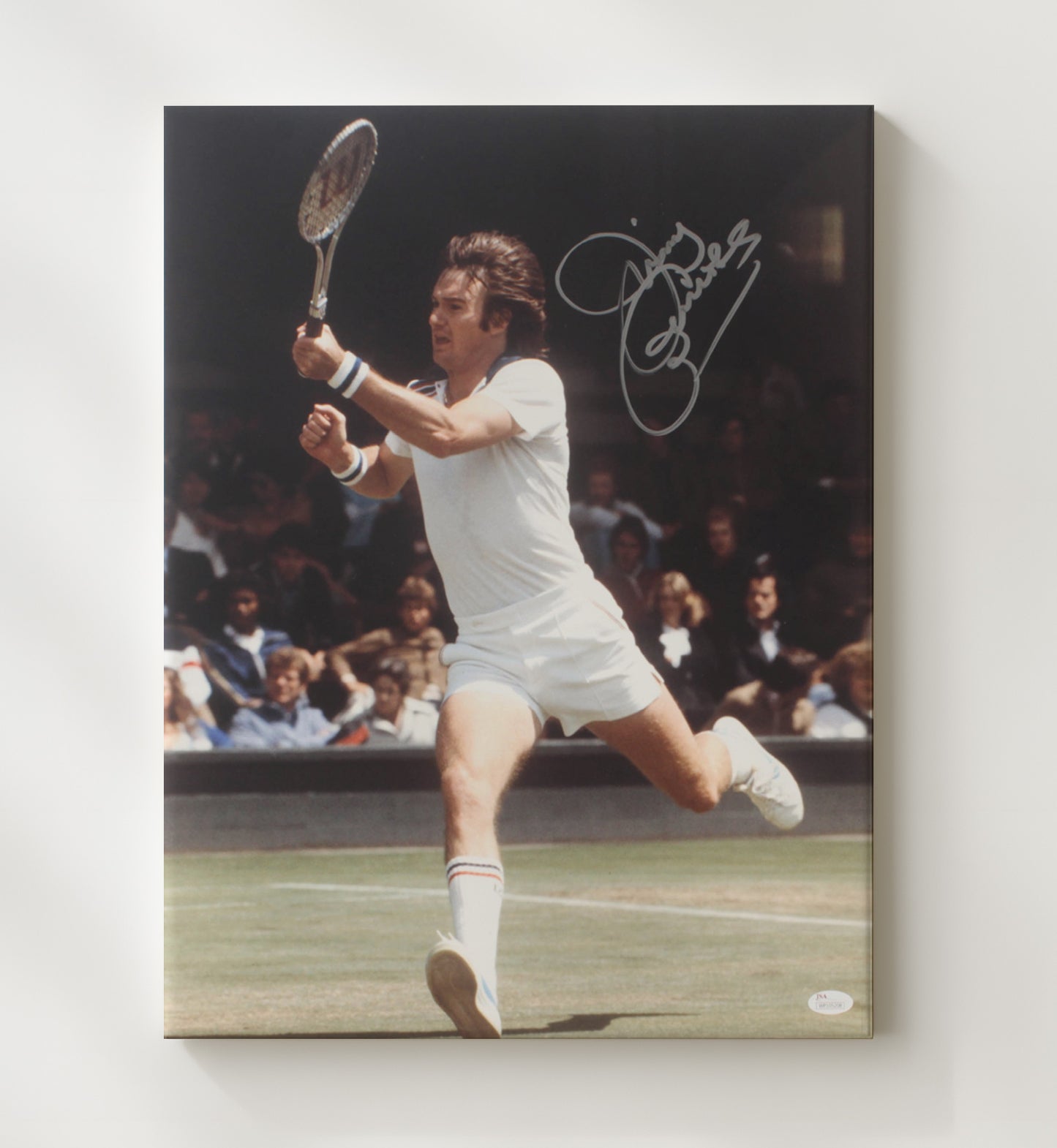 Jimmy Connors - Vintage Baseline Hustle Tennis Wall Art 20x24 Canvas wall art print – Tennis Wall Art decor