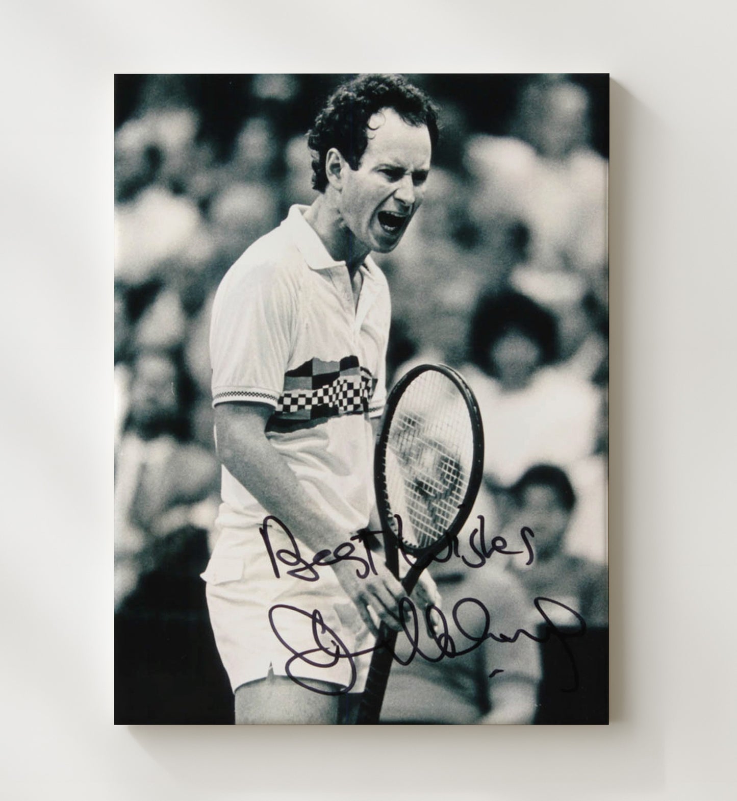 John McEnroe - Intense Expression Vintage Tennis Wall Art - 20x24 Canvas
