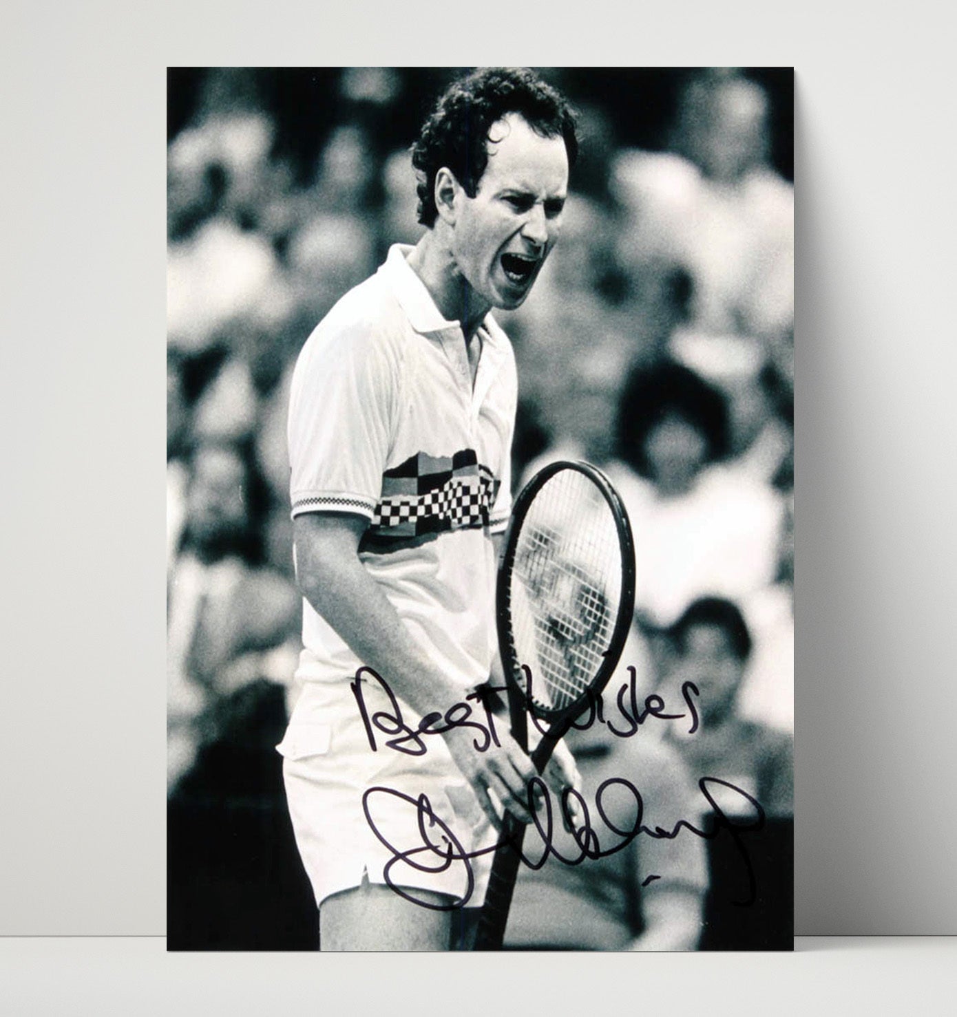 John McEnroe - Intense Expression Vintage Tennis Wall Art - 16x20 Unframed Print