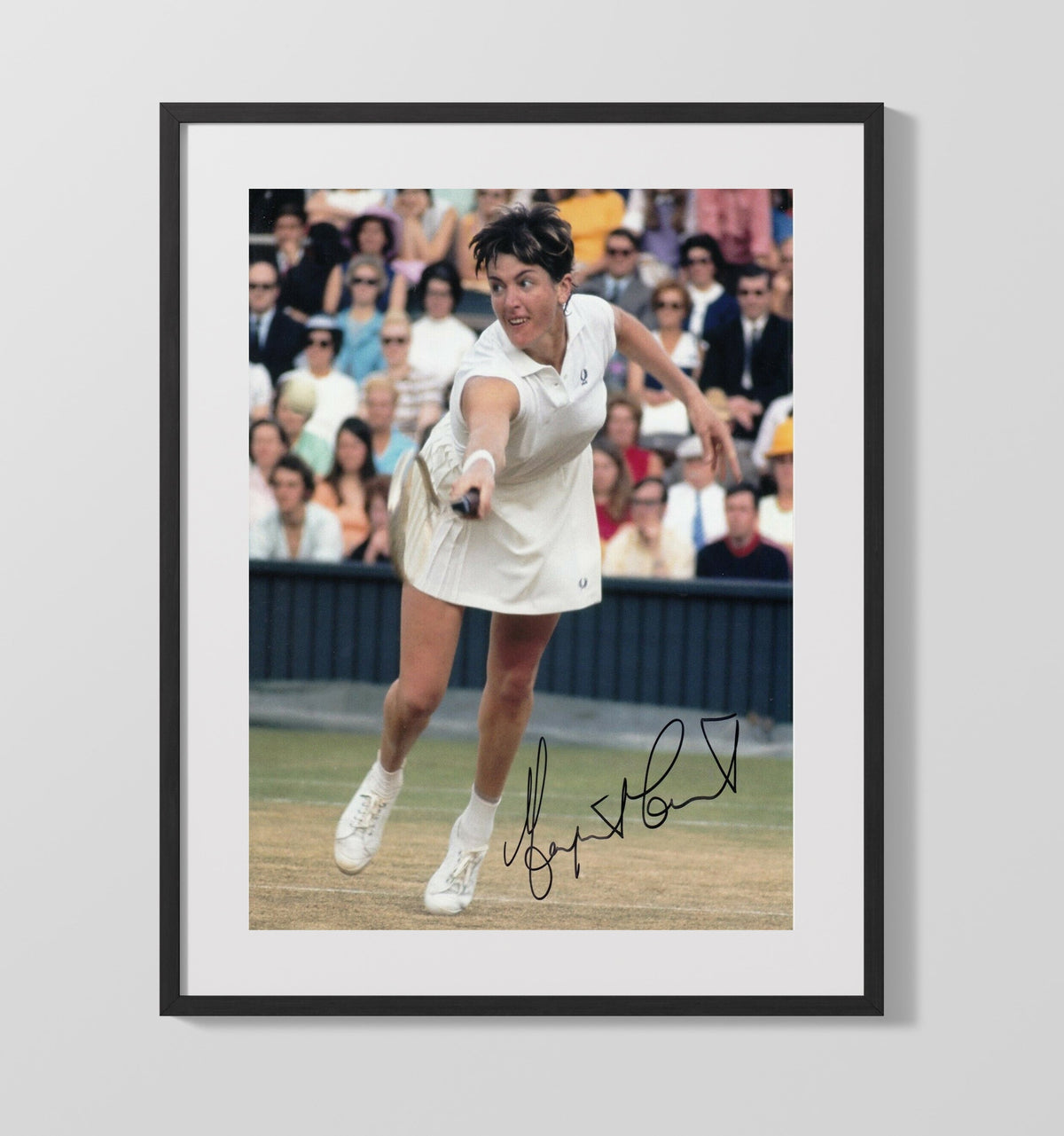 Margaret Court - Wimbledon Forehand Action Vintage Tennis Wall Art - 20x24 Canvas