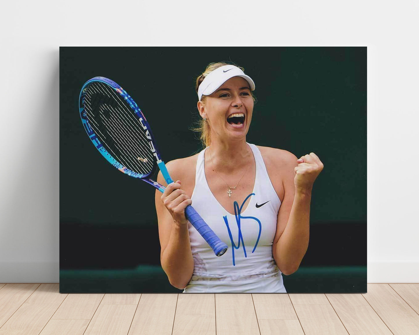 Maria Sharapova - Celebration Fist Pump Vintage Tennis Wall Art - 16x20 Unframed Print