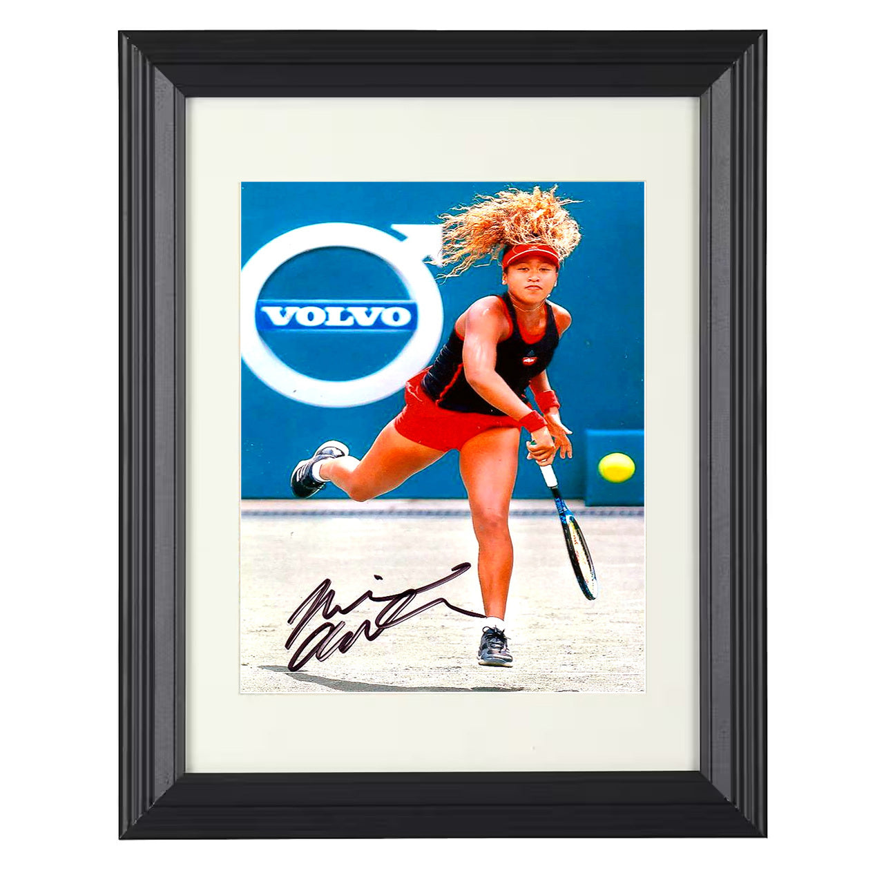 Naomi Osaka – Tournament Serve Motion 8x10 matted black framed tennis wall art