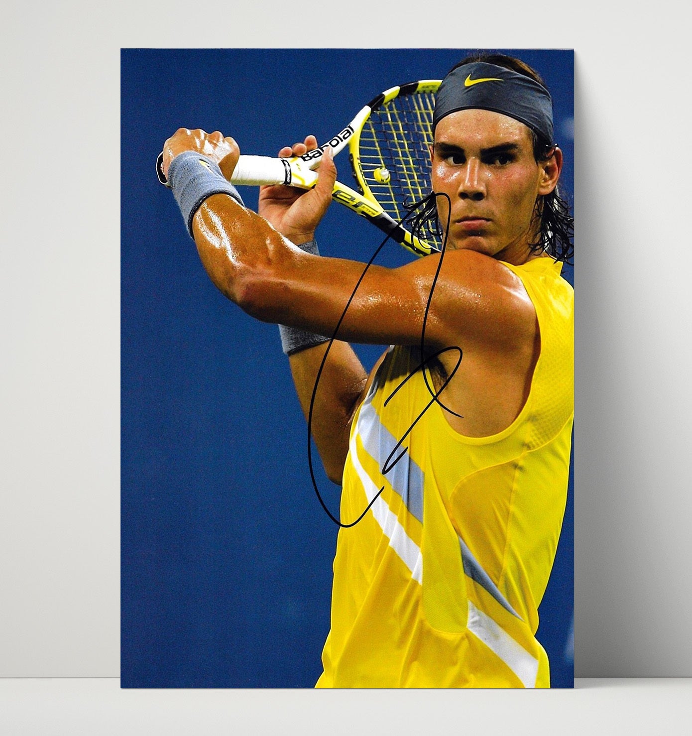 Rafael Nadal - Intense Baseline Focus Tennis Wall Art 16x20 Unframed Print wall art print – Tennis Wall Art decor
