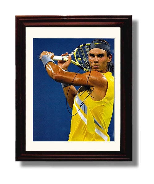 Rafael Nadal - Intense Baseline Focus Tennis Wall Art 8x10 Beveled Frame wall art print – Tennis Wall Art decor