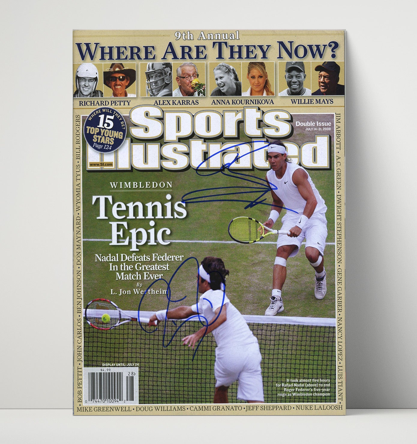 Rafael Nadal vs Roger Federer - 2008 SI Cover Wimbledon Epic Tennis Wall Art 16x20 Unframed Print wall art print – Tennis Wall Art decor