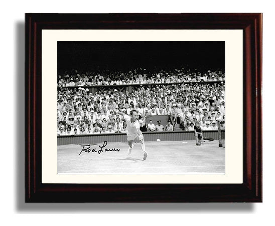 Rod Laver - Australian Open Action Shot Tennis Wall Art 8x10 Beveled Frame wall art print – Tennis Wall Art decor
