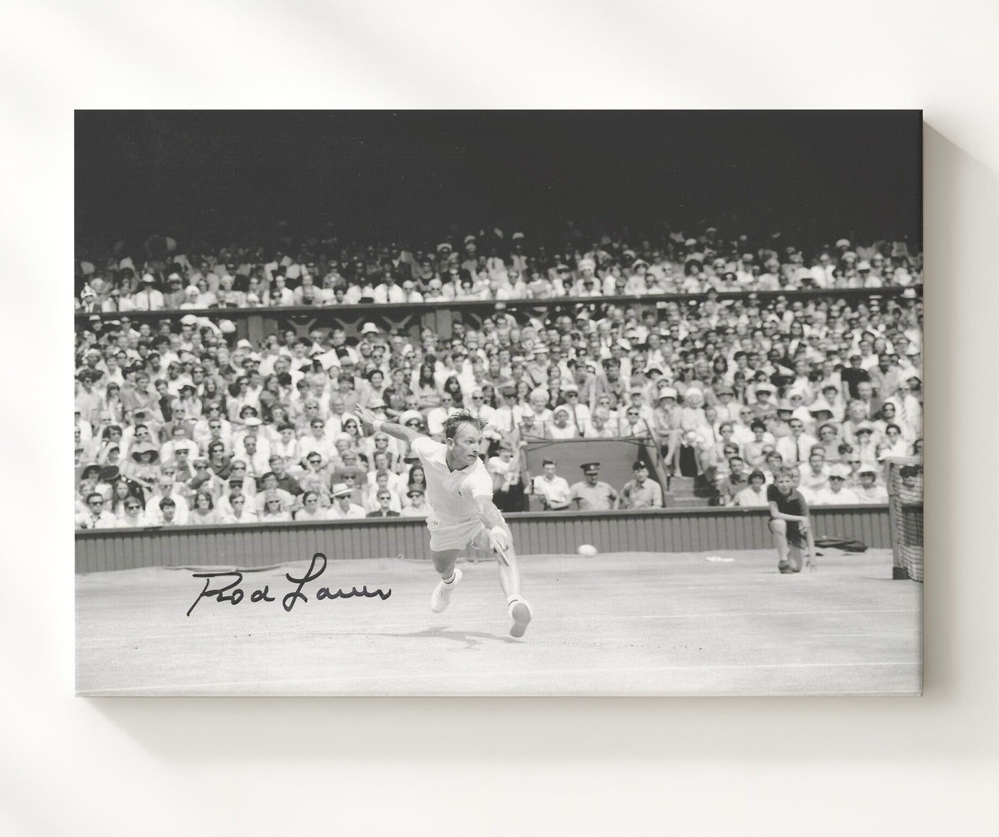 Rod Laver - Australian Open Action Shot Vintage Tennis Wall Art - 20x24 Canvas