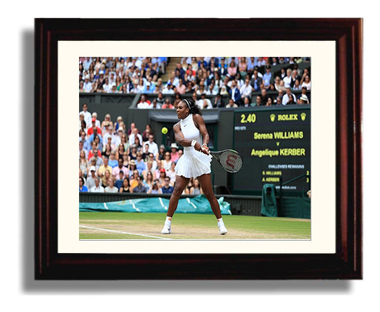 Serena Williams - Wimbledon Championship Match Vintage Tennis Wall Art - 8x10 Beveled Frame