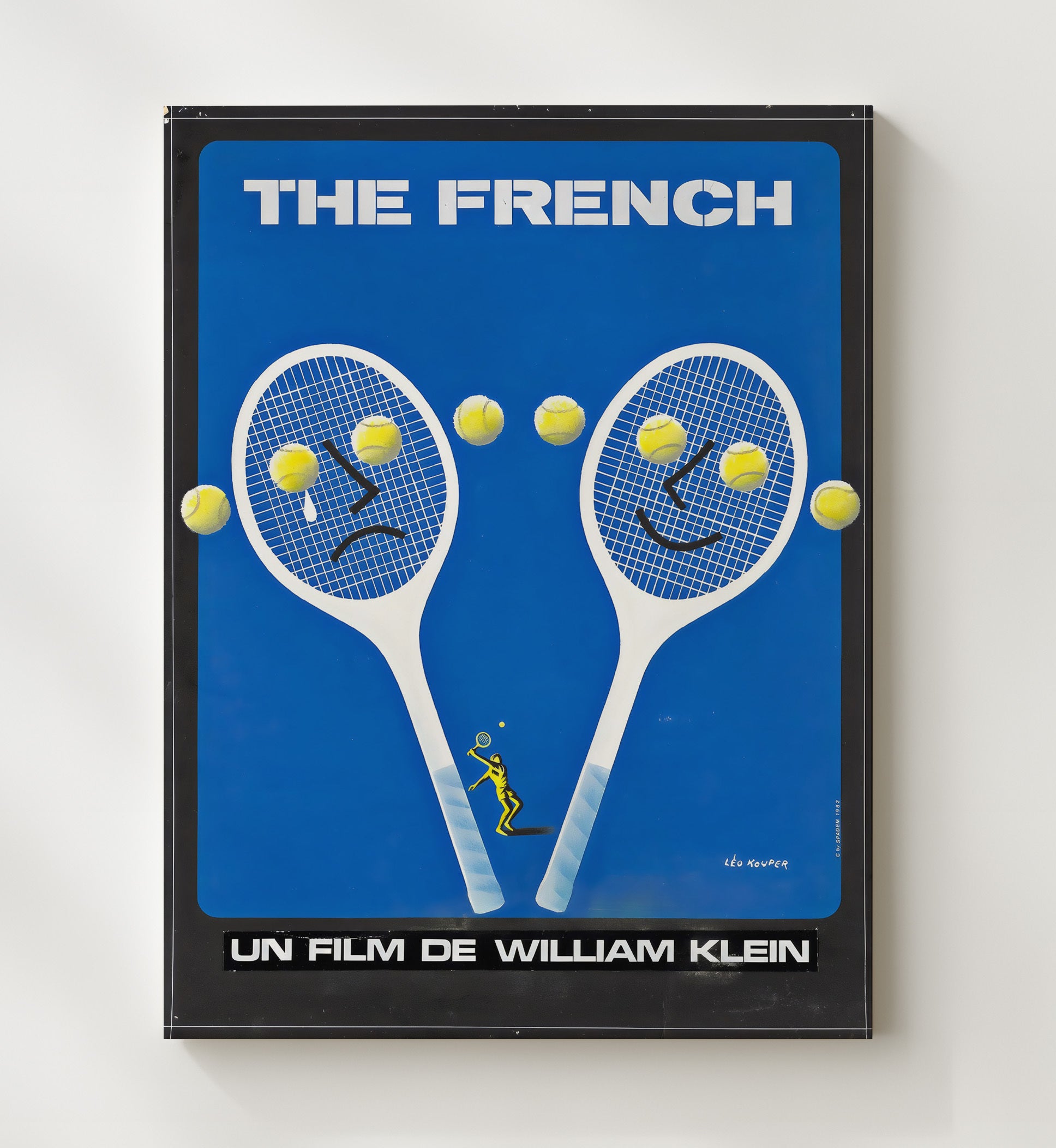 The French Film - William Klein Graphic Poster Tennis Wall Art 20x24 Canvas wall art print – Tennis Wall Art decor