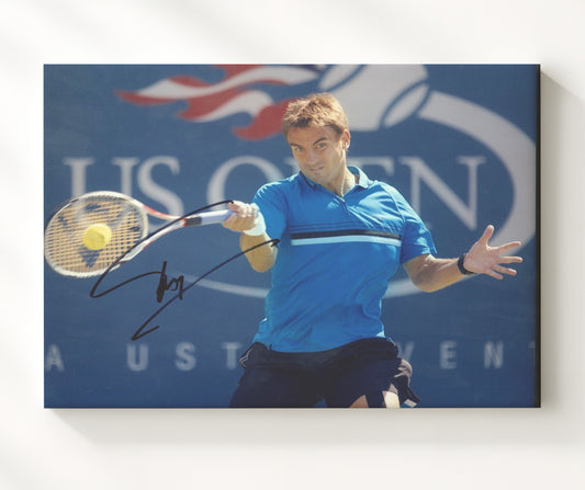 Tommy Robredo - Forehand at US Open Vintage Tennis Wall Art - 8x10 Beveled Frame