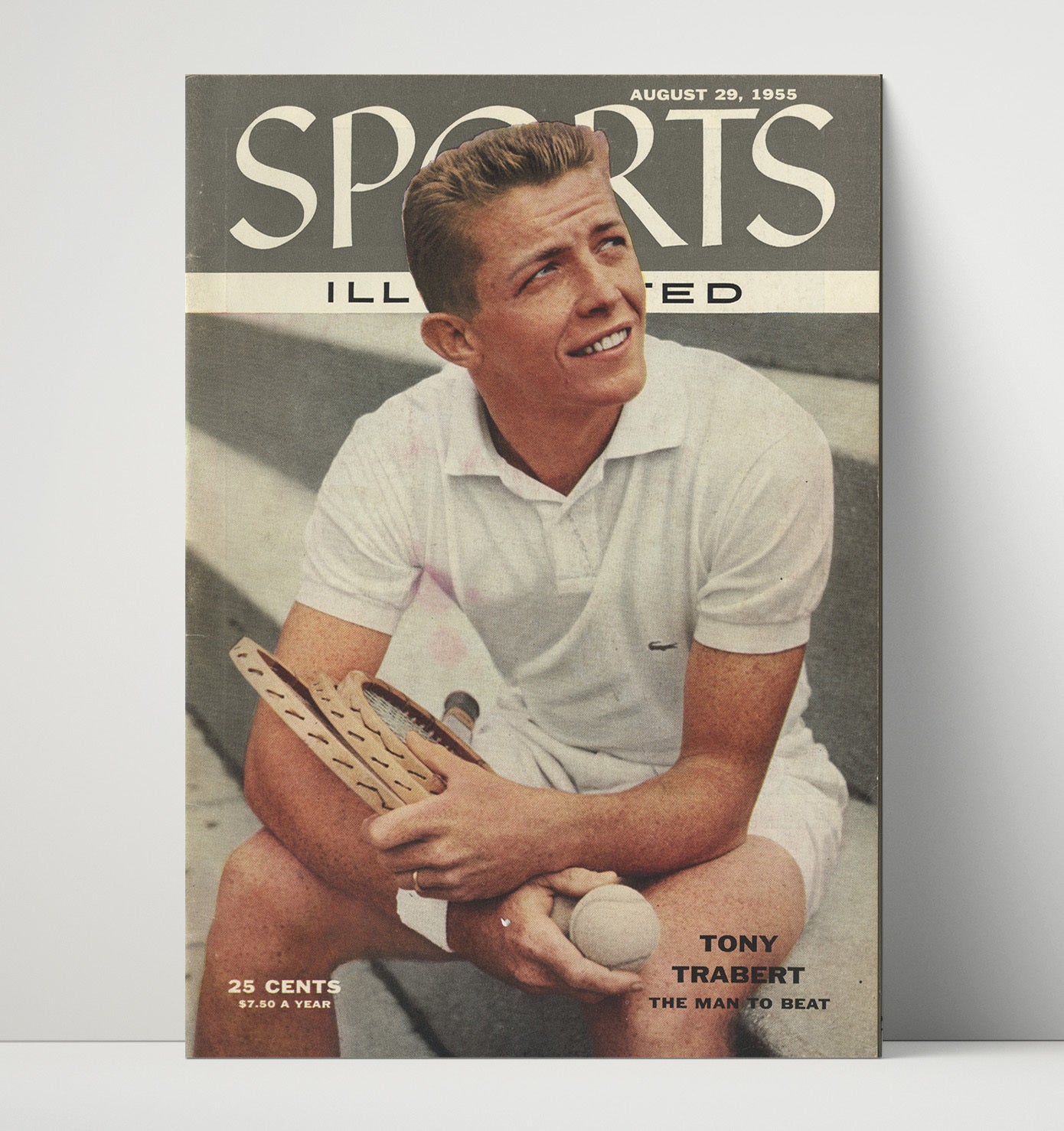 Tony Trabert - 1955 SI Cover Tennis Wall Art 16x20 Unframed Print wall art print – Tennis Wall Art decor