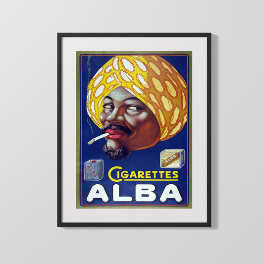Vintage Advertisement Poster - Alba Cigarettes - A puff with a twist of style Vintage Advertising Vintage Framed Prints Gallery Frame 16x20