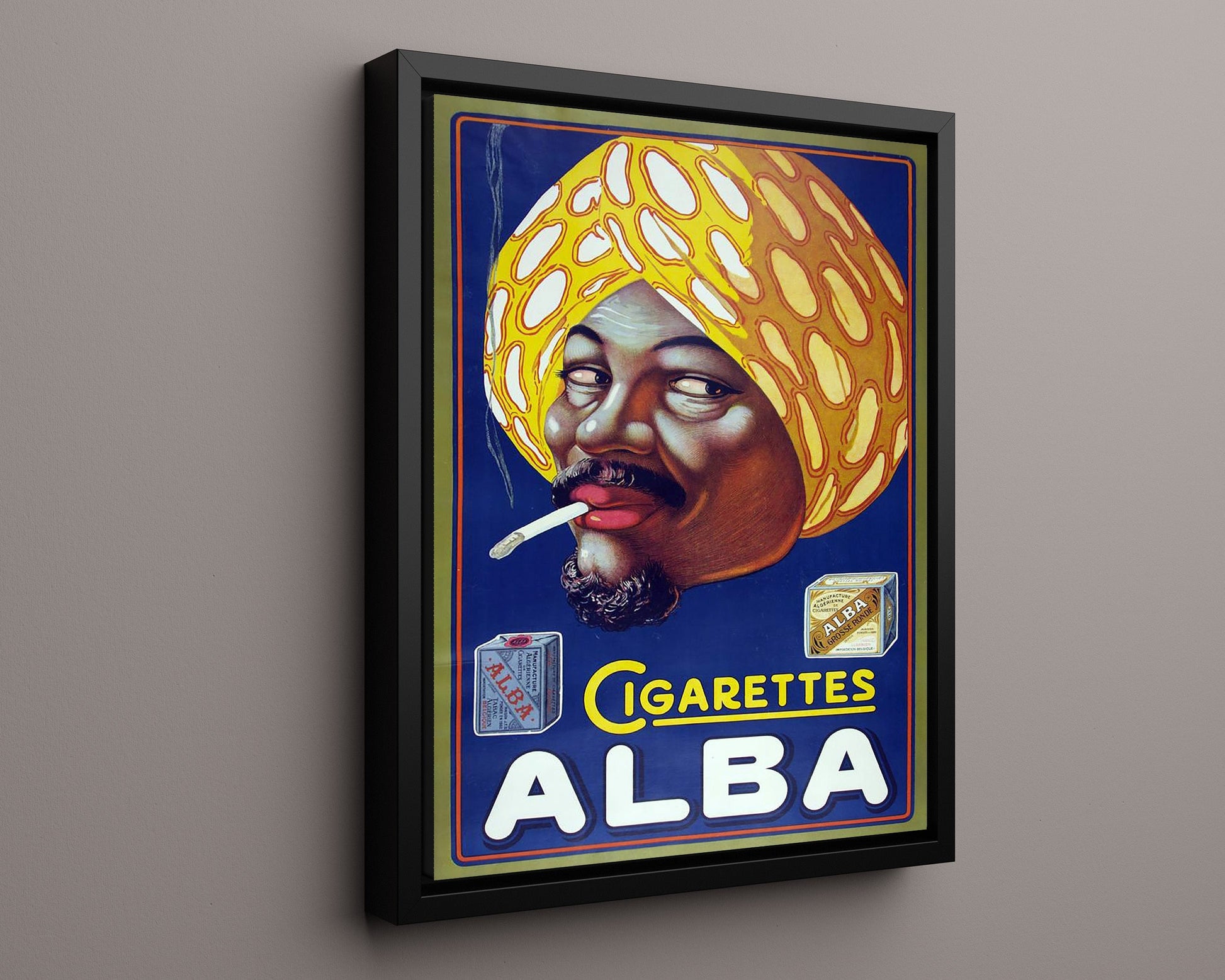 Vintage Advertisement Poster - Alba Cigarettes - A puff with a twist of style 20x24 Canvas vintage advertising wall art print – Vintage Advertising decor
