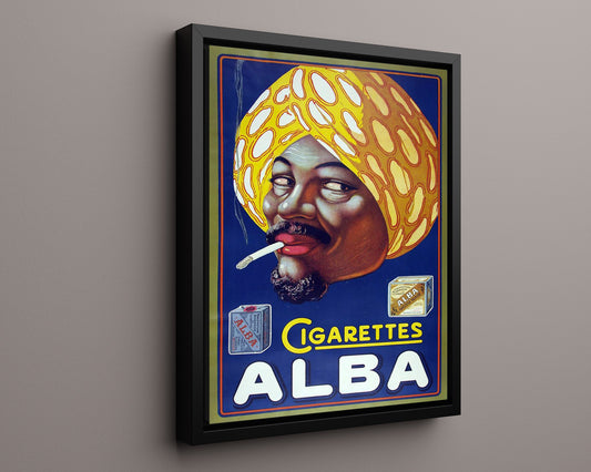 Alba Cigarettes - A puff with a twist of style - 16x20 Framed Canvas