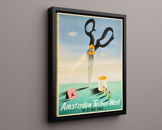 Amsterdam Fashion Week 1949 - Where style cuts sharp - 16x20 Framed Canvas